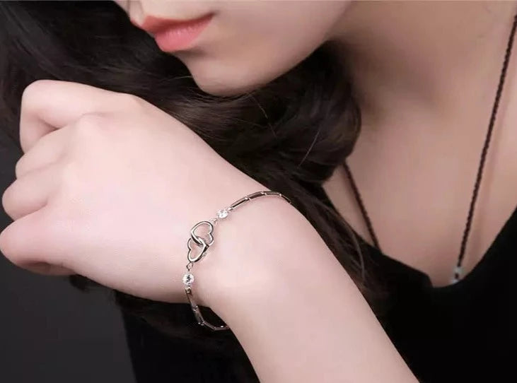 Pulsera Personalizada con Corazones Unidos